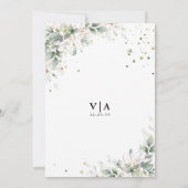 ユーカリ金ゴールドフローラザナイトウィーク招待状 招待状 (裏面)