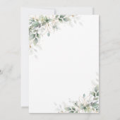 ユーカリ金ゴールドフローラベビーシャワー招待状 招待状 (裏面)