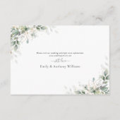 ユーカリ金ゴールドフローラ結婚のエンクロージャカード エンクロージャーカード (裏面)