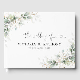 ユーカリ金ゴールドフローラ結婚グリーナリーズゲストブック ゲストブック