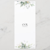 ユーカリ金ゴールドフローラ結婚グリーンリーのメニュー メニュー (裏面)