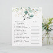 ユーカリ金ゴールドブライダルシャワーを見つけるゲストゲーム (スタンド正面)