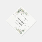 ユーカリ金ゴールドブライダルシャワーナプキン スタンダードカクテルナプキン (角)