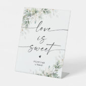 ユーカリ金ゴールドブライダルシャワーラブイズスイートサイン 台座サイン (正面)