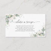 ユーカリ金ゴールドブライダルシャワー共有aレシピカード エンクロージャーカード (正面)