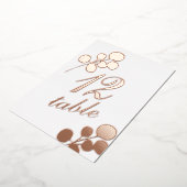 ユーカリ金ゴールドプレス箔台番号 箔招待状 (回転した状態)