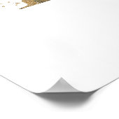 ユーカリ金ゴールドベイビーシャワーウェルカムサイン ポスター (角)