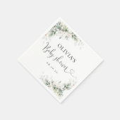 ユーカリ金ゴールドベイビーシャワーペーパーナプキン スタンダードカクテルナプキン (角)