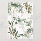 ユーカリ金ゴールドボホサークルパンパスブライダルシャワー 招待状 (裏面)