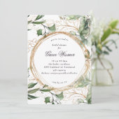 ユーカリ金ゴールドボホサークルパンパスブライダルシャワー 招待状 (スタンド正面)