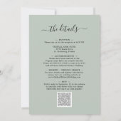 ユーカリ金ゴールドメタリック結婚セージ 招待状 (裏面)