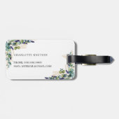 ユーカリ金ゴールドモノグラム名 ラゲッジタグ (裏面横)