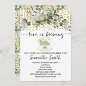 ユーカリ金ゴールドラブイズブルーイングティーブライダルシャワー シーズンカード (正面/裏面)