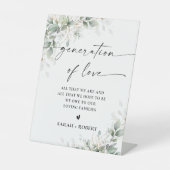 ユーカリ金ゴールドラブサインの生成 台座サイン (正面)