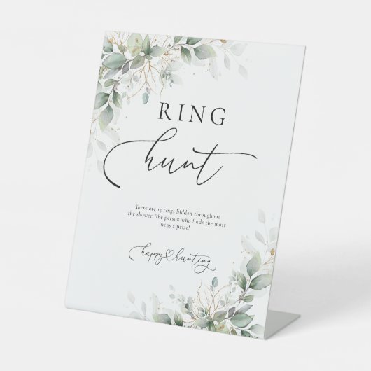 ユーカリ金ゴールドリングや輪狩り標識 台座サイン (正面)