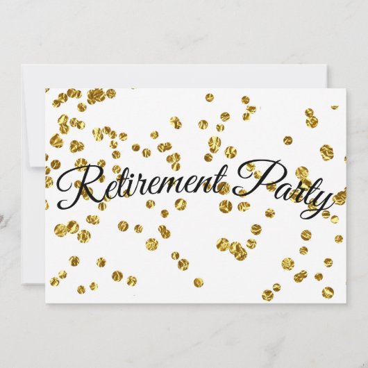 ユーカリ金ゴールド写真退職パーティの招待状 招待状 (裏面)