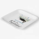 ユーカリ金ゴールド卒業祝い会 ペーパープレート (傾斜あり)