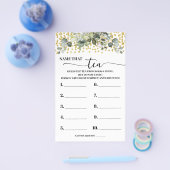 ユーカリ金ゴールド名茶シャワーゲームカード チラシ (シングル)