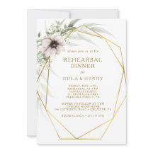 ユーカリ金ゴールド幾何リハーサルディナー