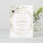 ユーカリ金ゴールド幾何学我々はまだ誓い更新を行う 招待状 (スタンド正面)