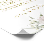 ユーカリ金ゴールド幾何学的な非詰め式サイン ポスター (角)