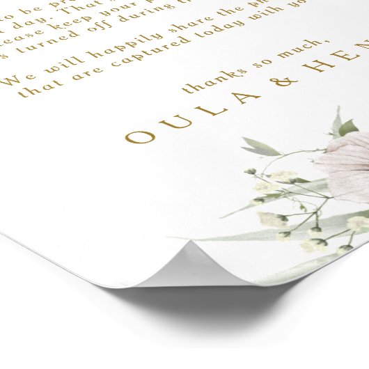 ユーカリ金ゴールド幾何学的な非詰め式サイン ポスター (角)