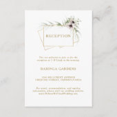 ユーカリ金ゴールド幾何学的ウェディングレセプションカード エンクロージャーカード (正面)