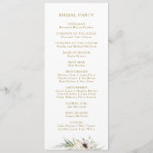 ユーカリ金ゴールド幾何学結婚式 プログラム (裏面)