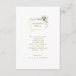 ユーカリ金ゴールド幾何結婚の願い井戸 エンクロージャーカード