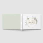 ユーカリ金ゴールド幾何結婚ゲストハウス ゲストブック (全面)