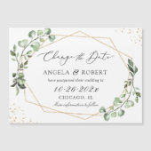 ユーカリ金ゴールド幾何結婚縁磁石 (正面)