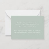 ユーカリ金ゴールド幾何結婚詳細 ノートカード (裏面)