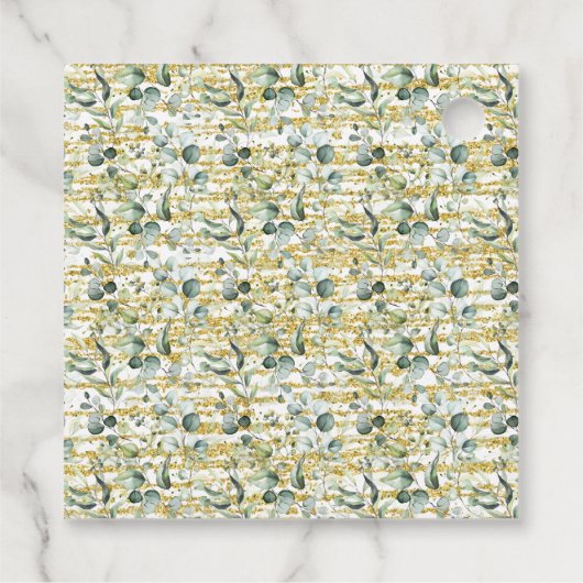 ユーカリ金ゴールド愛は茶シャワーの好意を醸造している フェイバータグ (裏面)