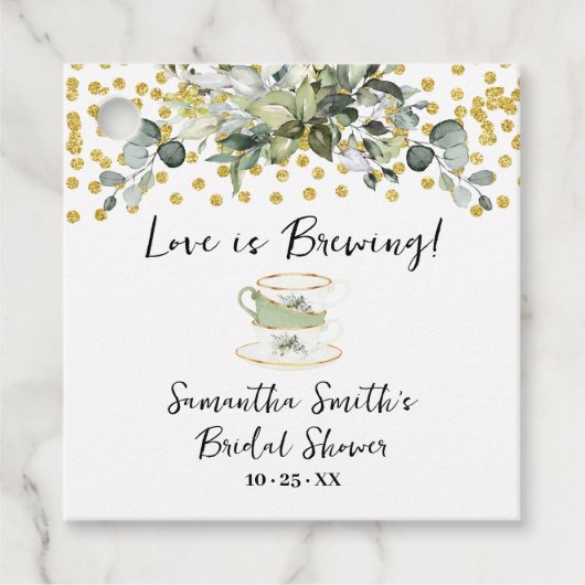 ユーカリ金ゴールド愛は茶シャワーの好意を醸造している フェイバータグ (正面)