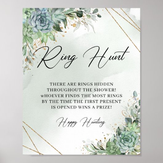 ユーカリ金ゴールド枠リングや輪狩り ポスター (正面)