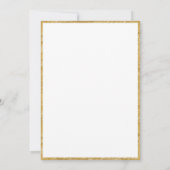 ユーカリ金ゴールド水モダン色結婚の 招待状 (裏面)