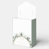 ユーカリ金ゴールド結婚セージの感謝モノグラム フェイバーボックス (オープン)