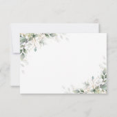 ユーカリ金ゴールド結婚フローラサンキューカード サンキューカード (裏面)