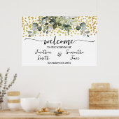 ユーカリ金ゴールド結婚歓迎の儀式披露宴 ポスター (キッチン)