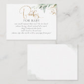 ユーカリ金ゴールド緑化ベビーブックスリクエスト 名刺 (正面/裏面)