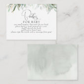 ユーカリ金ゴールド緑化ベビーブックスリクエスト 名刺 (正面/裏面)