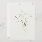 ユーカリ金ゴールド葉十字洗礼 招待状 (裏面)