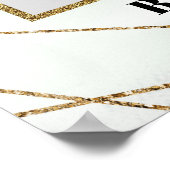 ユーカリ金ゴールド赤ちゃんシャワー写真支柱 ポスター (角)