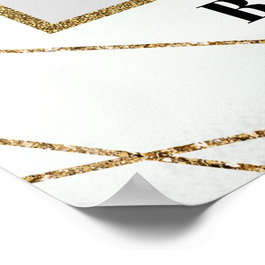 ユーカリ金ゴールド赤ちゃんシャワー写真支柱 ポスター (角)