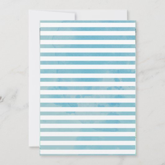 ユーカリ金ゴールド赤ちゃんシャワー 招待状 (裏面)