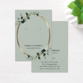 ユーカリ金ゴールド金属楕円イヤリングディスプレイカード (デスク)