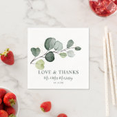 ユーカリ金ゴールド（ばちゃばちゃ）跳ねるラヴ感謝していアンド スタンダードカクテルナプキン (インサイチュ)