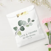 ユーカリ金ゴールド（ばちゃばちゃ）跳ねる水彩 フェイバーバッグ (封をした状態)