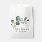 ユーカリ金ゴールド（ばちゃばちゃ）跳ねる水彩 フェイバーバッグ (正面)