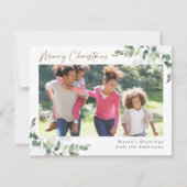 ユーカリ金箔メリークリスマスフォト シーズンカード (正面)